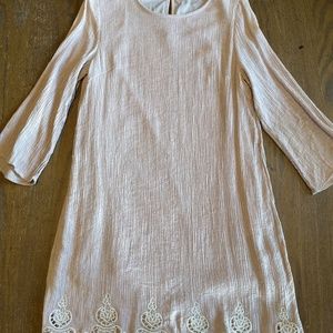 Tan Dress 3/4 Sleeve Dress